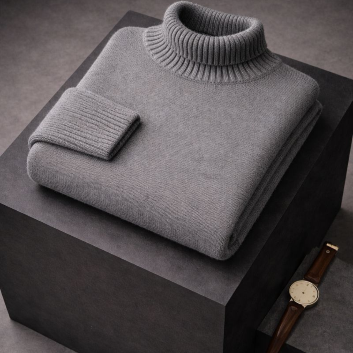 Mette™ | Blød trøje med høj krave