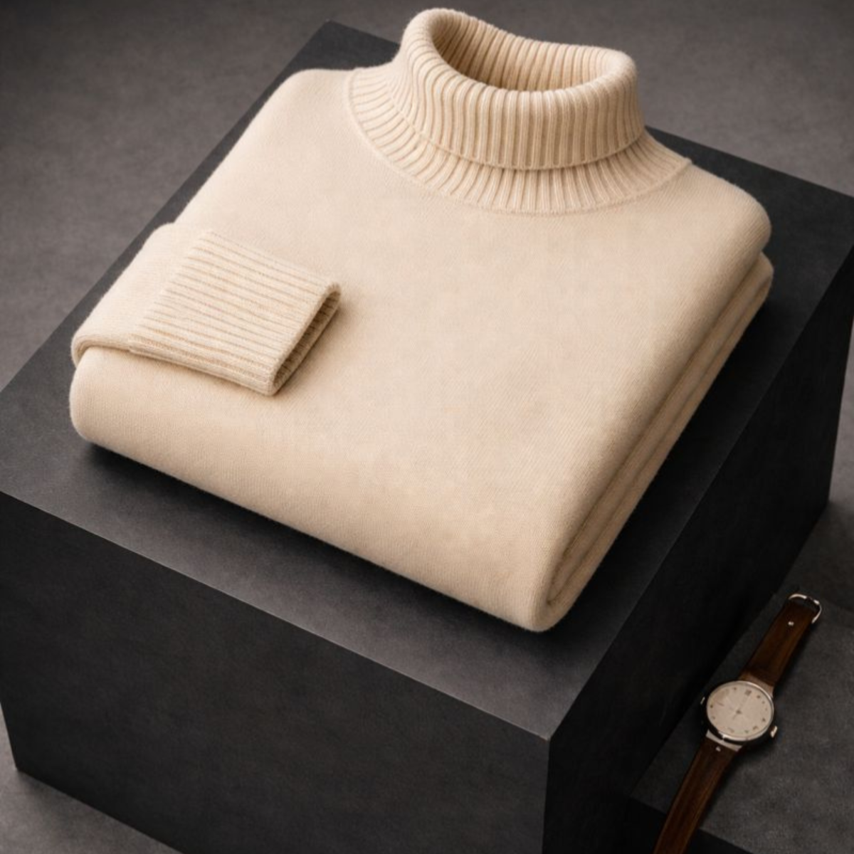 Mette™ | Blød trøje med høj krave